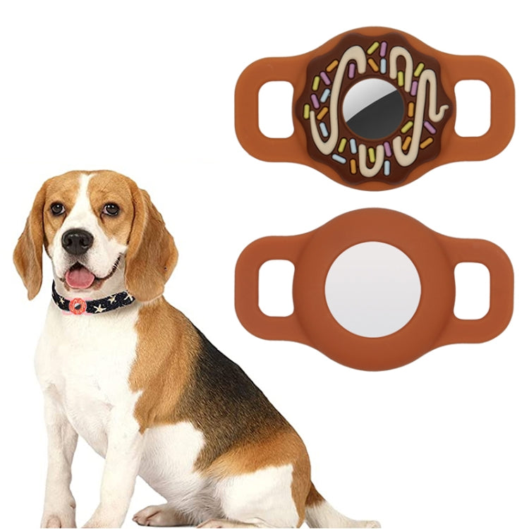 Colar Donut para Animal de Estimação Capa de Silicone Anti-riscos e Anti-choques para AirTag 2ª Geração / AirTag 1ª Geração, 1, 2