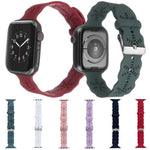 Snowflake Silicone Watch Band For Apple Watch Series, 7 41mm / 6&SE&5&4 40mm / 3&2&1 38mm, 7 45mm / 6&SE&5&4 44mm / 3&2&1 42mm