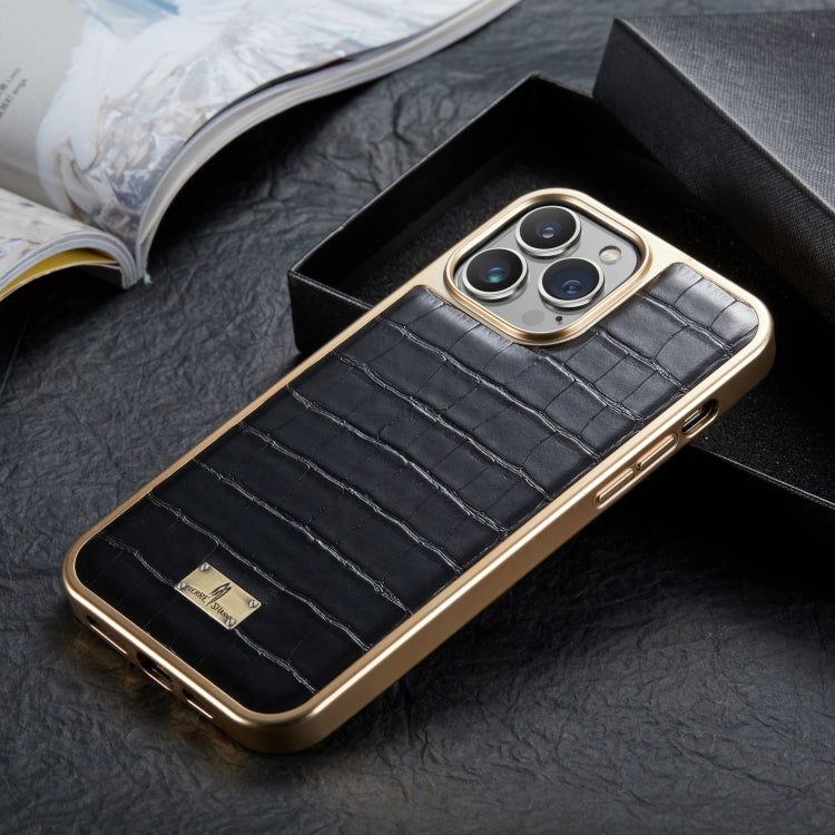 Crocodile Texture Electroplating PU Phone Case, For iPhone 13, For iPhone 13 Pro, For iPhone 13 Pro Max, For iPhone 12 / 12 Pro, For iPhone 12 Pro Max, For iPhone 11, For iPhone 11 Pro, For iPhone 11 Pro Max