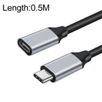 Cabo de Extensão de Transmissão de Dados e Carregamento USB-C / Type-C Macho para Fêmea 10Gbps, 25cm, 50cm, 1m, 2m