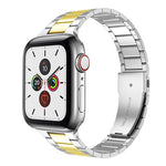 Correia de Relógio em Aço Inoxidável para Cintura Pequena para Apple Watch Series, 7 41mm / 6&SE&5&4 40mm / 3&2&1 38mm, 7 45mm / 6&SE&5&4 44mm / 3&2&1 42mm