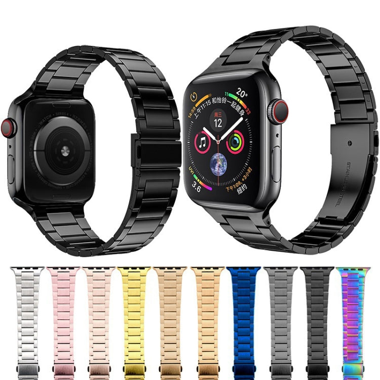 Correia de Relógio em Aço Inoxidável para Cintura Pequena para Apple Watch Series, 7 41mm / 6&SE&5&4 40mm / 3&2&1 38mm, 7 45mm / 6&SE&5&4 44mm / 3&2&1 42mm