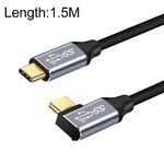 Cabo de Transmissão de Dados e Carregamento USB-C / Type-C Macho Reto para Macho com Cotovelo 10Gbps, 50cm, 1m, 1.5m, 2m, 3m