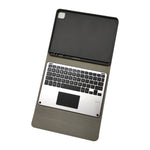 RK11L Teclado Bluetooth com Touch em Liga de Alumínio com Flip Horizontal Capa de Couro para iPad Pro 11 2020 / 2018 com Suporte e Suporte para Caneta