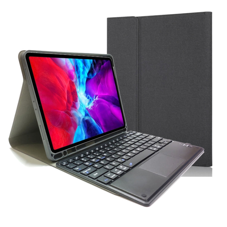 Teclado Bluetooth com Touch Destacável TPU Flip Horizontal Capa de Couro para iPad Pro 11 2020 / 2018 com Suporte e Suporte para Caneta, RK11C