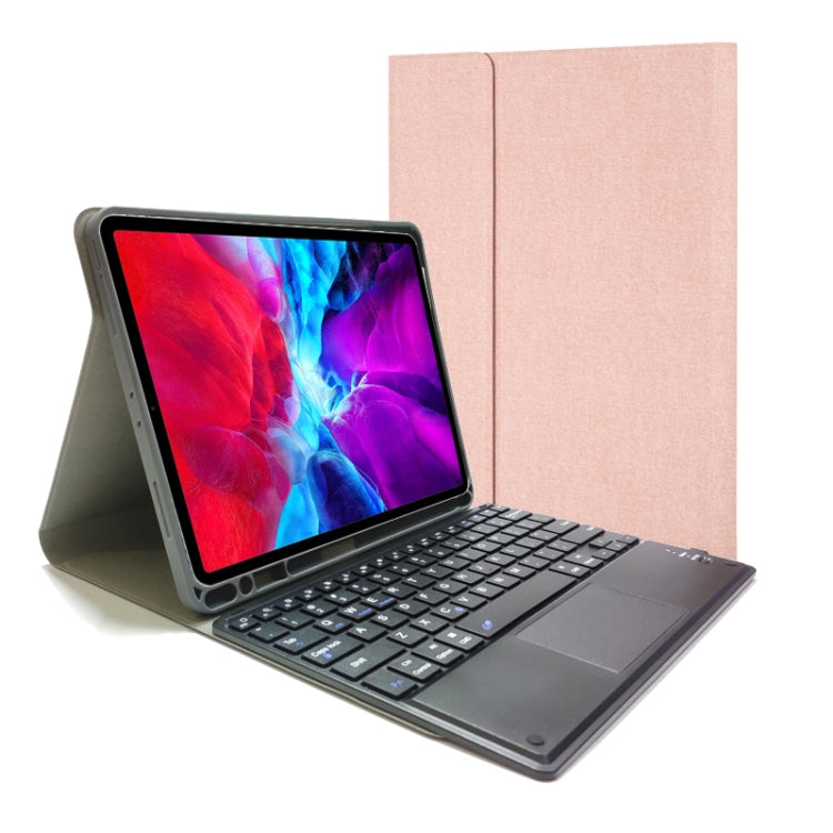 Teclado Bluetooth com Touch Destacável TPU Flip Horizontal Capa de Couro para iPad Pro 11 2020 / 2018 com Suporte e Suporte para Caneta, RK11C
