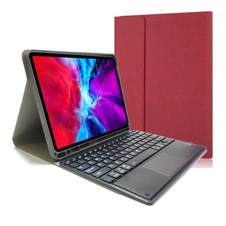 Teclado Bluetooth com Touch Destacável TPU Flip Horizontal Capa de Couro para iPad Pro 11 2020 / 2018 com Suporte e Suporte para Caneta, RK11C