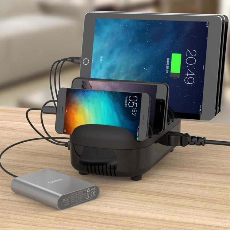 ORICO DUK-10P-DX Estação de Carregamento USB 120W 5V 2.4A 10 Portas, Plugue AU, Plugue UE, Plugue EUA, Plugue Reino Unido