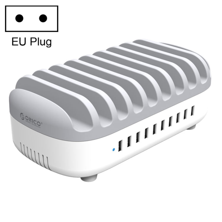 ORICO DUK-10P-DX Estação de Carregamento USB 120W 5V 2.4A 10 Portas, Plugue AU, Plugue UE, Plugue EUA, Plugue Reino Unido