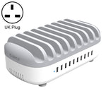 ORICO DUK-10P-DX Estação de Carregamento USB 120W 5V 2.4A 10 Portas, Plugue AU, Plugue UE, Plugue EUA, Plugue Reino Unido