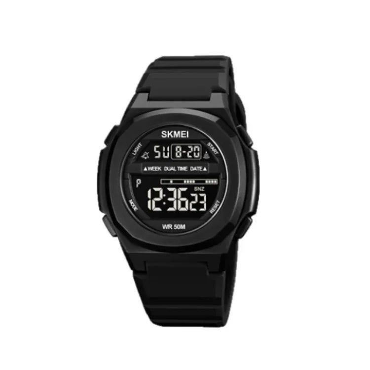Relógio Eletrónico SKMEI 1821 com Correia de Silicone e Fivela em Aço Inoxidável