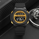 Relógio Eletrónico SKMEI 1821 com Correia de Silicone e Fivela em Aço Inoxidável