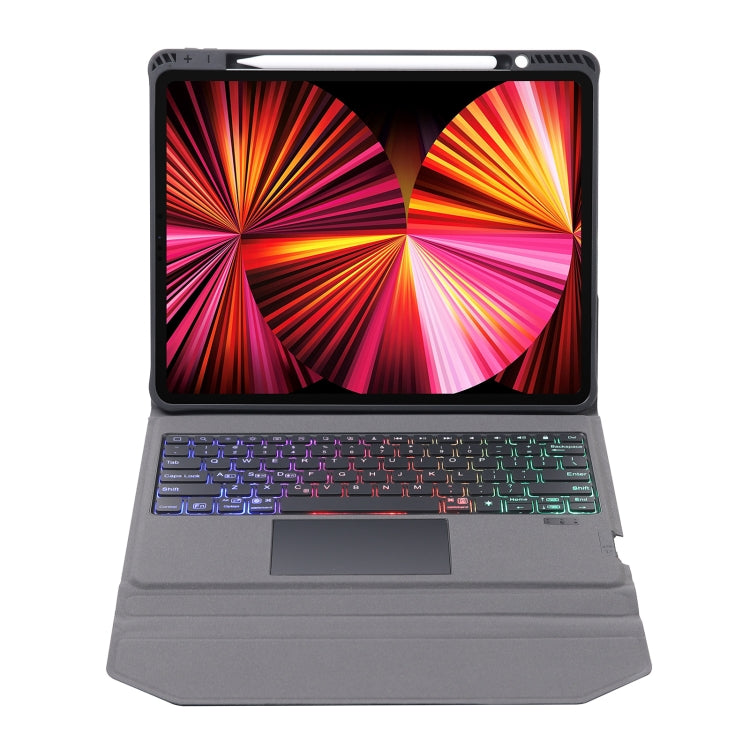 Capa de Couro com Teclado Bluetooth Integrado, Retroiluminação, Touchpad e Suporte, para iPad Air 5 / Air 4 10.9, para iPad Pro 11 2021 / 2020 / 2018