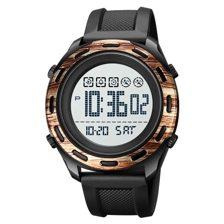 Relógio Eletrónico à Prova de Água SKMEI 1872 com Correia PU e Fivela em Aço Inoxidável, Branco, Preto