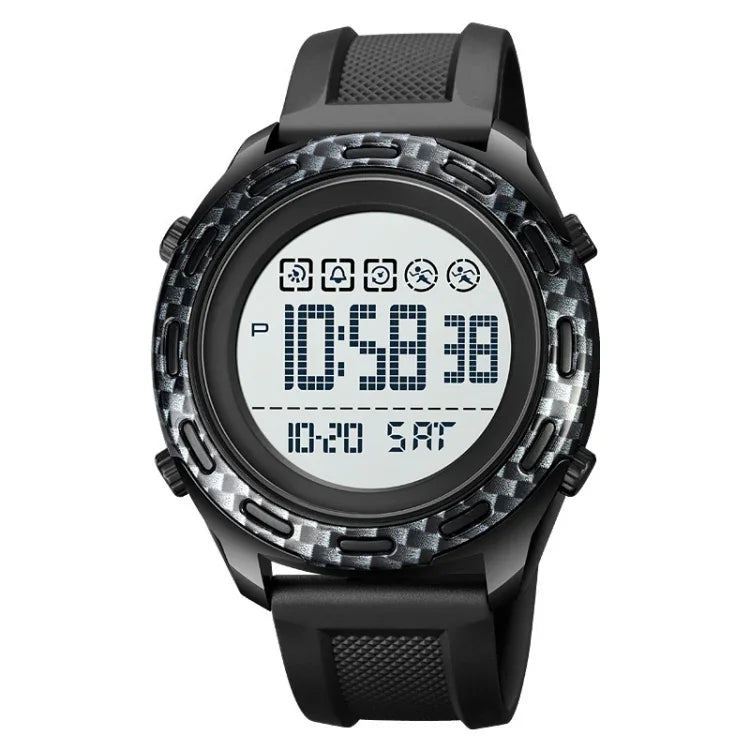 Relógio Eletrónico à Prova de Água SKMEI 1872 com Correia PU e Fivela em Aço Inoxidável, Branco, Preto