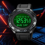 Relógio Eletrónico à Prova de Água SKMEI 1872 com Correia PU e Fivela em Aço Inoxidável, Branco, Preto
