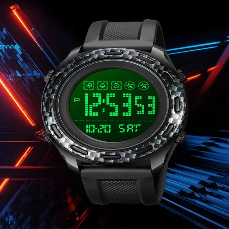 Relógio Eletrónico à Prova de Água SKMEI 1872 com Correia PU e Fivela em Aço Inoxidável, Branco, Preto