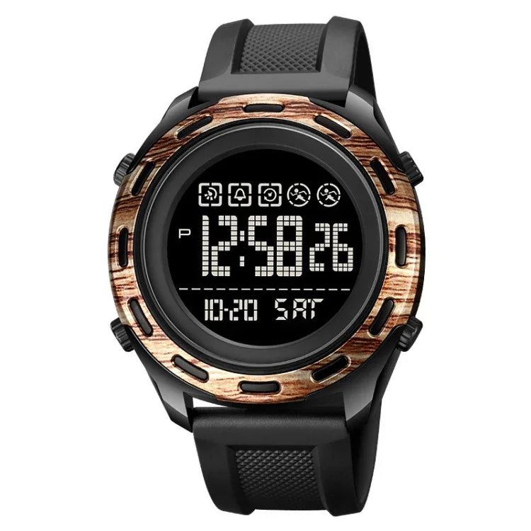Relógio Eletrónico à Prova de Água SKMEI 1872 com Correia PU e Fivela em Aço Inoxidável, Branco, Preto