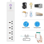 Regua de Energia Inteligente SM-SO306-M com 4 Orifícios + 2 USB, ZigBee 10A, ZigBee 16A, WiFi 10A, WiFi 16A