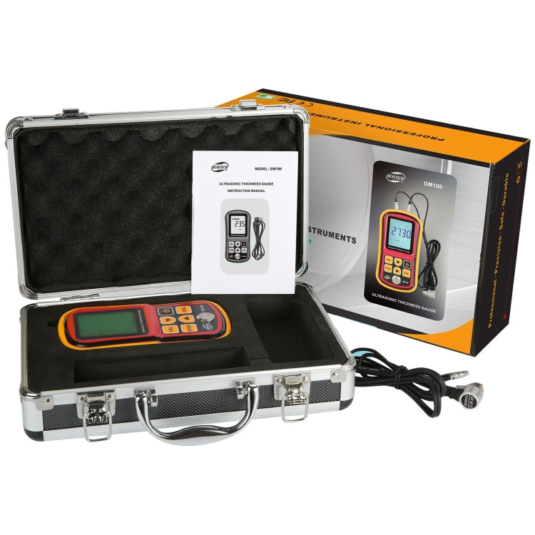 Medidor Ultrassónico de Espessura BENETECH GM-100, Velocidade 1.2~225mm, GM-100 (Versão Caixa de Alumínio)