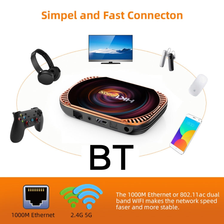 MECOOL HK1RBOX X4 Caixa TV 4K, Android 11 CPU Amlogic S905X4 com RC, 4GB+32GB, 4GB+64GB, 4GB+128GB