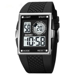 SKMEI 1967 Stainless Steel Buckle PU Strap Waterproof Electronic Watch