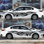 2 PCS/Set D-476 Fire Element Pattern Car Modified Decorative Sticker, D-476