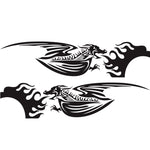 2 PCS/Set D-489 Fire-breathing Dragon Pattern Car Modified Decorative Sticker, D-489