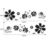 2 PCS/Set D-510 Flowers Pattern Car Modified Decorative Sticker, D-510