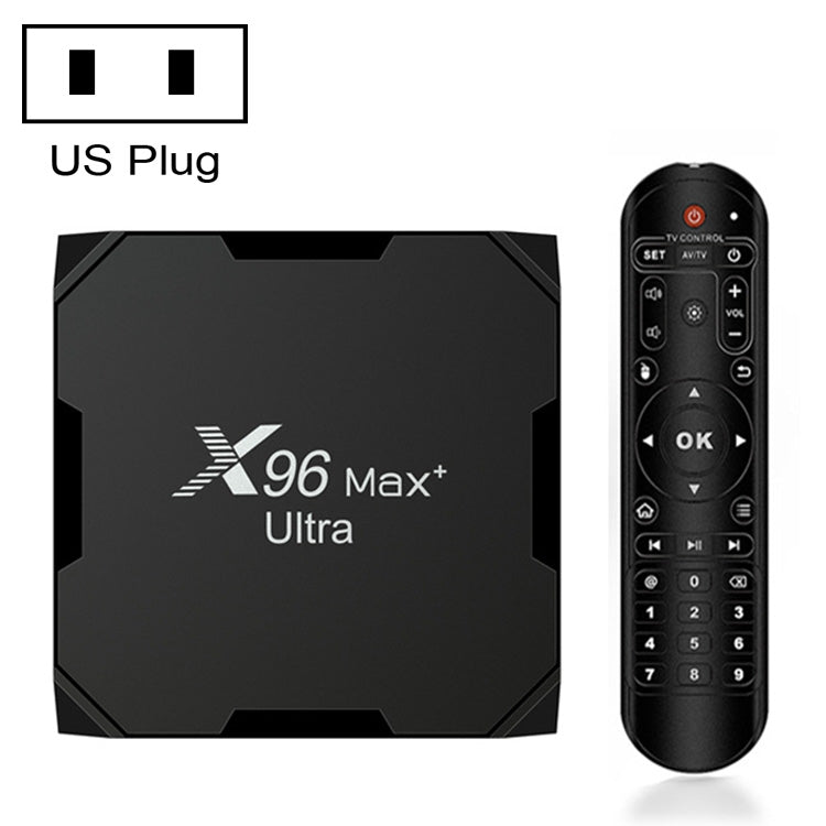 H96 Max+ Ultra 4GB+32GB Amlogic S905X4 Caixa TV Inteligente 8K Android 11.0 Media Player, 4GB+32GB, Ficha UK, 4GB+32GB, Ficha US, 4GB+32GB, Ficha EU, 4GB+32GB, Ficha AU