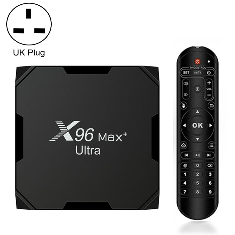 H96 Max+ Ultra 4GB+32GB Amlogic S905X4 Caixa TV Inteligente 8K Android 11.0 Media Player, 4GB+32GB, Ficha UK, 4GB+32GB, Ficha US, 4GB+32GB, Ficha EU, 4GB+32GB, Ficha AU