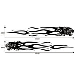 2 PCS/Set D-815 Flame Lion Pattern Car Modified Decorative Sticker, D-815