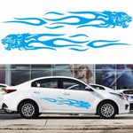 2 PCS/Set D-815 Flame Lion Pattern Car Modified Decorative Sticker, D-815