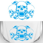 D-923 Three Skulls Pattern Car Modified Decorative Sticker, D-923