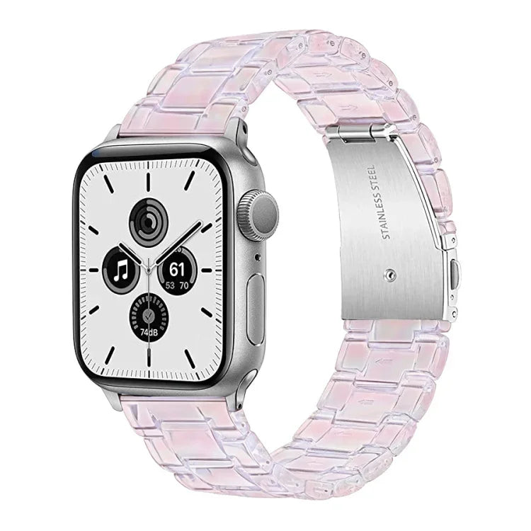 Correia de Relógio Translúcida com Três Contas para Apple Watch Series, 7 45mm / 6&SE&5&4 44mm / 3&2&1 42mm, 7 41mm / 6&SE&5&4 40mm / 3&2&1 38mm