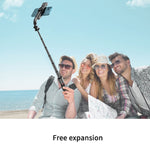 Luz de Preenchimento Destacável com Controlo Remoto Bluetooth L12D Tripé Bastão Selfie Suporte para Telemóvel, L12D