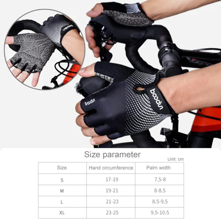 Luvas de Silicone BOODUN 1096 para Fitness e Desporto, Antiderrapantes, Resistentes ao Desgaste e Respiráveis, S, M, XL