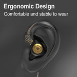 KZ-EDX PRO Auscultadores desportivos HiFi dinâmicos intra-auriculares, com microfone, sem microfone