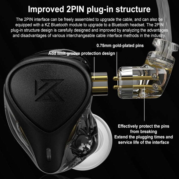 KZ-ZEX PRO Auscultadores híbridos intra-auriculares com bobina eletrostática e ferro, com microfone, sem microfone