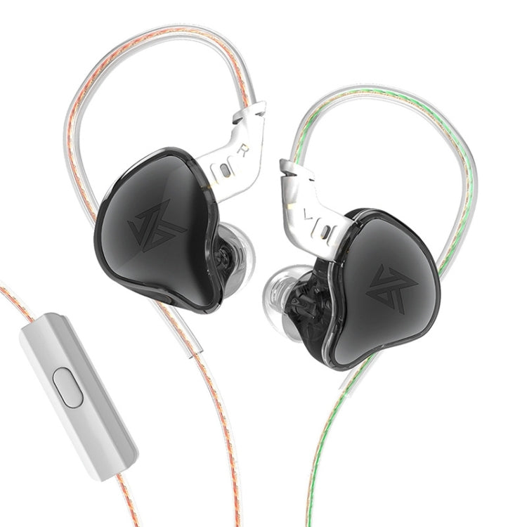KZ-EDC Auscultadores HiFi intra-auriculares com subwoofer com fio de alto valor, com microfone, sem microfone