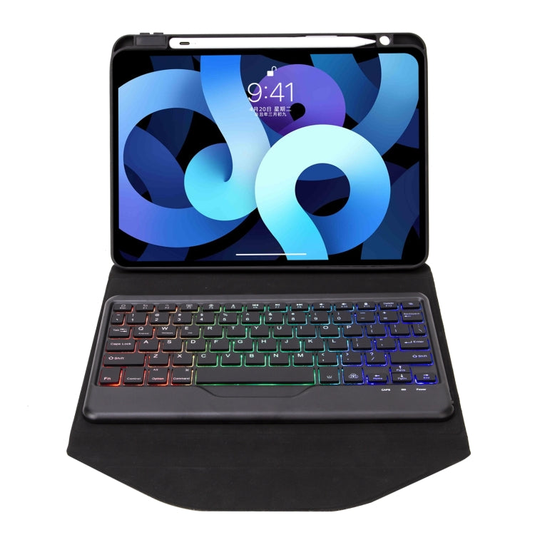 Capa de Couro com Teclado Bluetooth, Retroiluminação e Slot para Caneta Z11BS, para iPad Pro 11 2021/2020/2018, para iPad Air 11 2025 / 2024 / Air 5 / Air 4, para iPad 10.2 2021/2020/2019