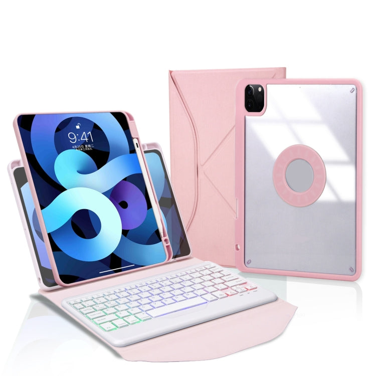 Capa de Couro com Teclado Bluetooth, Retroiluminação e Slot para Caneta Z11BS, para iPad Pro 11 2021/2020/2018, para iPad Air 11 2025 / 2024 / Air 5 / Air 4, para iPad 10.2 2021/2020/2019