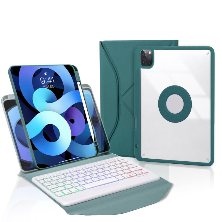 Capa de Couro com Teclado Bluetooth, Retroiluminação e Slot para Caneta Z11BS, para iPad Pro 11 2021/2020/2018, para iPad Air 11 2025 / 2024 / Air 5 / Air 4, para iPad 10.2 2021/2020/2019