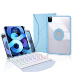 Capa de Couro com Teclado Bluetooth, Retroiluminação e Slot para Caneta Z11BS, para iPad Pro 11 2021/2020/2018, para iPad Air 11 2025 / 2024 / Air 5 / Air 4, para iPad 10.2 2021/2020/2019