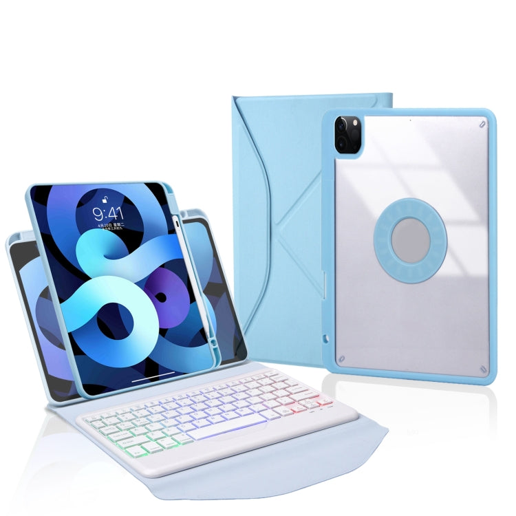 Capa de Couro com Teclado Bluetooth, Retroiluminação e Slot para Caneta Z11BS, para iPad Pro 11 2021/2020/2018, para iPad Air 11 2025 / 2024 / Air 5 / Air 4, para iPad 10.2 2021/2020/2019