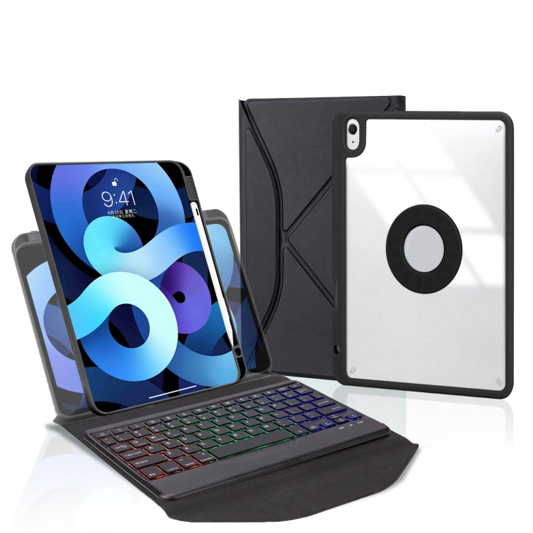 Capa de Couro com Teclado Bluetooth, Retroiluminação e Slot para Caneta Z11BS, para iPad Pro 11 2021/2020/2018, para iPad Air 11 2025 / 2024 / Air 5 / Air 4, para iPad 10.2 2021/2020/2019