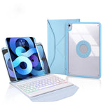 Capa de Couro com Teclado Bluetooth, Retroiluminação e Slot para Caneta Z11BS, para iPad Pro 11 2021/2020/2018, para iPad Air 11 2025 / 2024 / Air 5 / Air 4, para iPad 10.2 2021/2020/2019