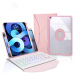 Capa de Couro com Teclado Bluetooth, Retroiluminação e Slot para Caneta Z11BS, para iPad Pro 11 2021/2020/2018, para iPad Air 11 2025 / 2024 / Air 5 / Air 4, para iPad 10.2 2021/2020/2019