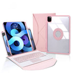 Capa de Couro com Teclado Bluetooth, Touchpad e Slot para Caneta Z11B-A, para iPad Pro 11 2021/2020/2018, para iPad Air 11 2025 / 2024 / Air 5 / Air 4, para iPad 10.2 2021/2020/2019
