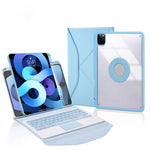 Capa de Couro com Teclado Bluetooth, Touchpad e Slot para Caneta Z11B-A, para iPad Pro 11 2021/2020/2018, para iPad Air 11 2025 / 2024 / Air 5 / Air 4, para iPad 10.2 2021/2020/2019